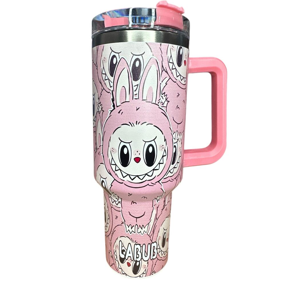 LTP02. Labubu Monster Tumbler 40oz - Pink